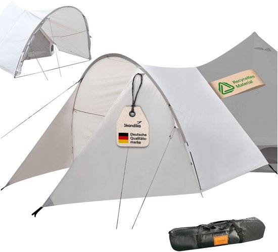 Skandika voortent voor tipi Kuopio 400/500 Protect - Luifel voor tipitent, stahoogte 190 cm, eenvoudige bevestiging, gerecycled kunststof, UV-bescherming 50+ | Tentuitbreiding, luifel, camping, outdoor van Merkloos