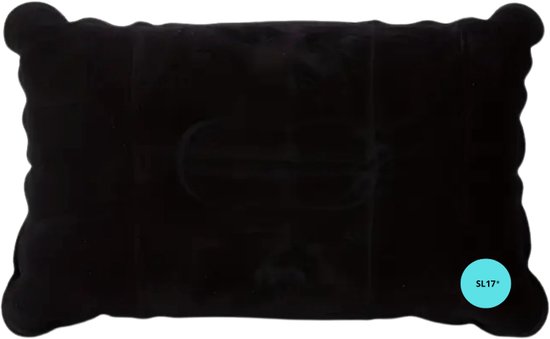 SL17 Ergonomisch Reiskussen - Opblaasbaar Kussen - Ideaal voor op Reis - Zwart Design van Merkloos