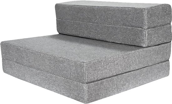 Slaapbank en Vouwmatras 90x190 cm, Ideaal voor Gasten en Reizen van Merkloos