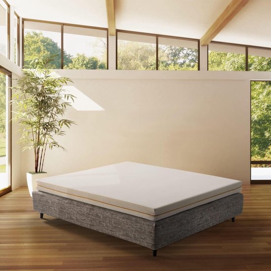 Slaapbank Matras - Opvouwbaar Matras - Comfortabel Slapen - Orthopedisch Schuim - 180x180 cm - Wit van Merkloos