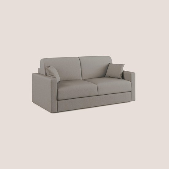 Slaapbank Taupe 206 cm - Functionele en Comfortabele Sofa met Hoogwaardig Matras van Merkloos