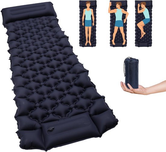 Slaapmat 192CM met voetpomp Zelfopblazende, comfortabele campingmat voor tent en buiten van Merkloos