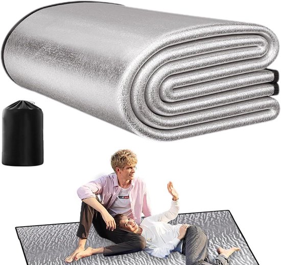 Slaapmat Camping - Outdoor Mat - Comfortabel Slapen - Waterdicht Isolatie - 200x200cm - Zilver