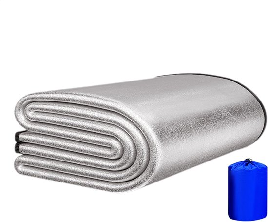 Slaapmat Camping - Tentmat - Buiten Ontspannen - Reflecterende Warmte - 200x200 cm - Grijs