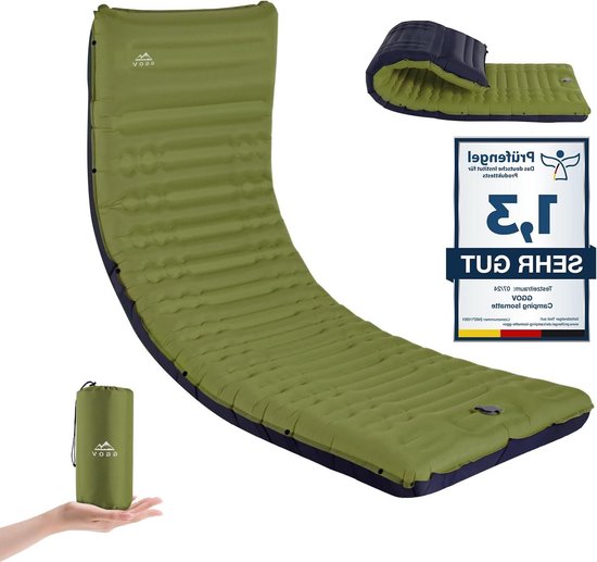 Slaapmat - extra dikte 10 cm - opblaasbare slaapmat - lichtgewicht - waterdicht - ingebouwde pomp - luchtmatras - camping backpacken wandelen tent reizen van The Friendly Swede