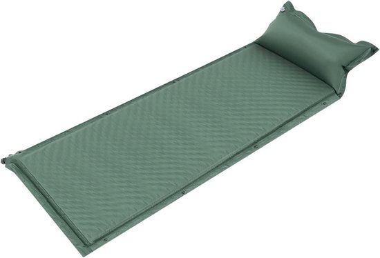 Slaapmat - Kampeer mat - Outdoor comfort - Zelfopblazend - 192 x 66 cm - Groen