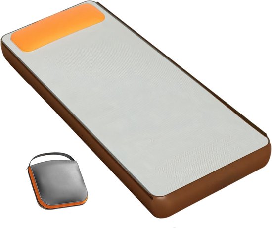 Slaapmat - Kampeer mat - Outdoor slapen - Ingebouwde pomp - 15 cm dik - Grijs
