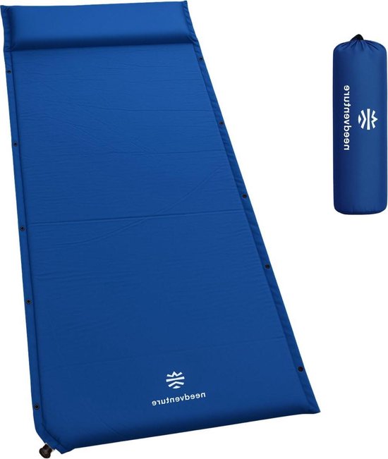 Slaapmat - Kampeer Matras - Comfortabel Slapen - Zelfopblazend - 5 cm dik - Blauw