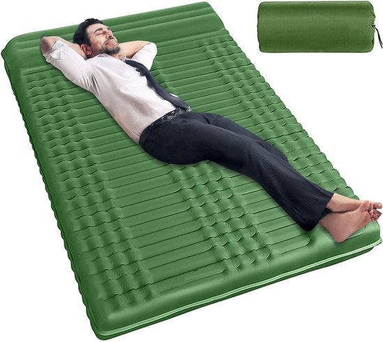 Slaapmat Kamperen - Luchtbed Tent - Comfortabel Slapen - Extra Dik Ontwerp - 202x140 cm - Dennengroen