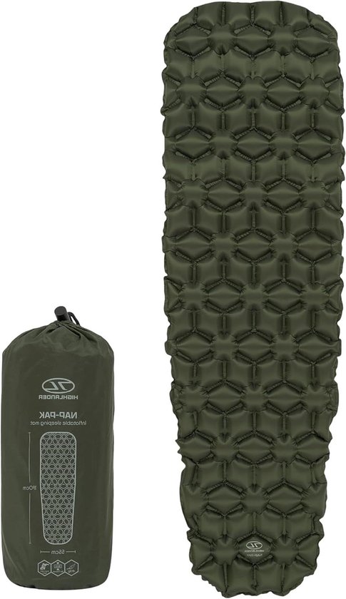Slaapmat - Luchtbed Kamperen - Comfortabel Slapen - Primaloft Voering - Compact - Groen