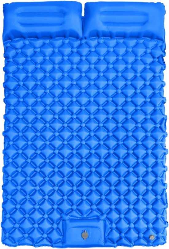 Slaapmat - Luchtbed - Kamperen - Snel opblaasbaar - 190 cm - Blauw