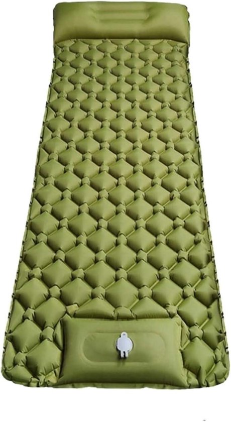 Slaapmat Outdoor - Luchtbed Kamperen - Reizen en Vrije Tijd - Geïntegreerde Pomp - 200x70x6cm - Donkerblauw