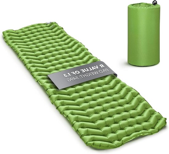 Slaapmat Rechthoekig - Kampeermat Outdoor - Comfortabel Slapen - Lichtgewicht Schuim - 188x58.5x6.5 cm - Blauw van Merkloos