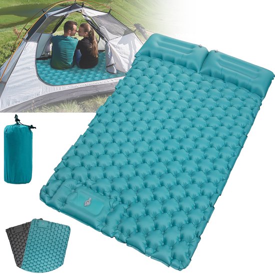 Slaapmat Voor Kamperen - Tweepersoons Slaapmat - Zelfopblazend Campingmatras - Draagbaar Luchtbed - Voor Backpacken Wandelen En Strandtenten
