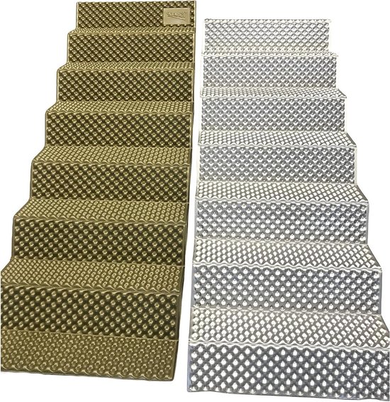 Slaapmat Wandelen - Schuimmat Kamperen - Backpacken Reizen - Lichtgewicht Opvouwbaar - 180x55x1.7cm - Geel