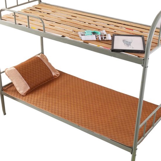 Slaapmat - Zomer - Bamboe - Opvouwbaar - Polyester - Cool Pad - Cooling Bed - Kussen - Thuis School Slaapzaal - Geschikt voor - Blauw.