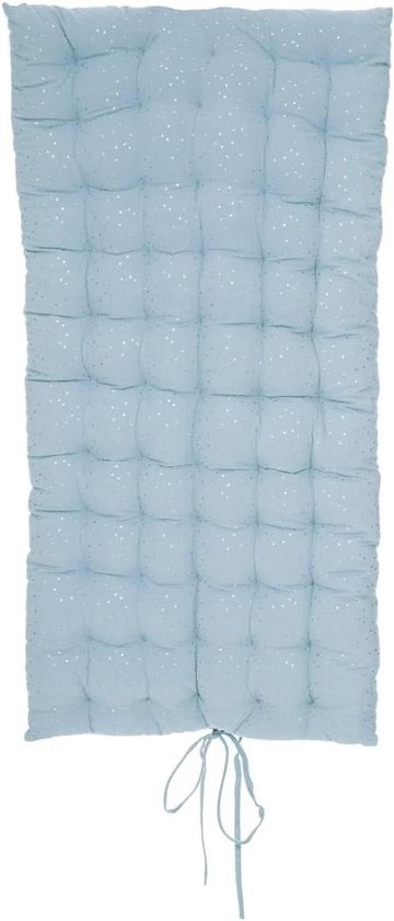 Slaapmatje Berlingot - Kinder slaapmat - Logeren thuis - Zelfopblazend - 60 x 120 cm - Blauw Grijs van Merkloos