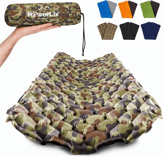 Slaapmatje camping outdoor luchtbed - ultralicht opblaasbaar slaapmatje, compact en licht voor buiten, kamperen, backpacken, wandelen - opblaasbare tas, draagtas, reparatieset van Husky