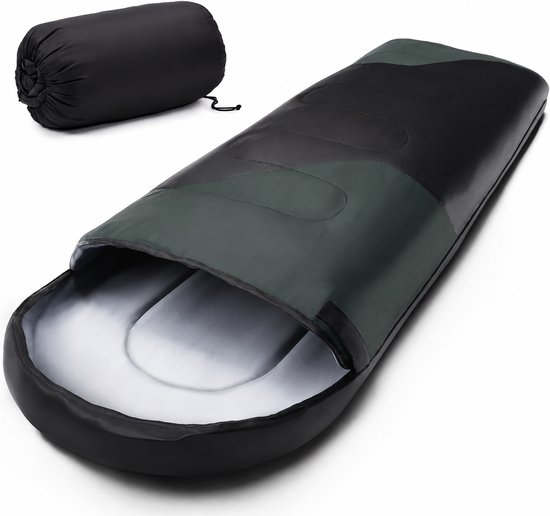Slaapzak 1 Persoons – Waterdicht – 3-4 Seizoenen – Compact met Compressiezak – Tot 3°C
