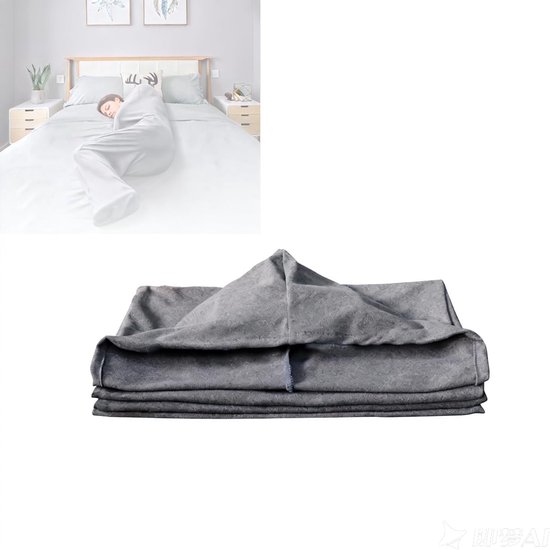 Slaapzak - 1 stuk - Slaapzak voor thuis - 150×40cm - Draagbare slaapzak - Ideaal voor op reis, in hostels en op de camping - Vermindert stress - Verbetert de slaap - Kindermaat - Grijs