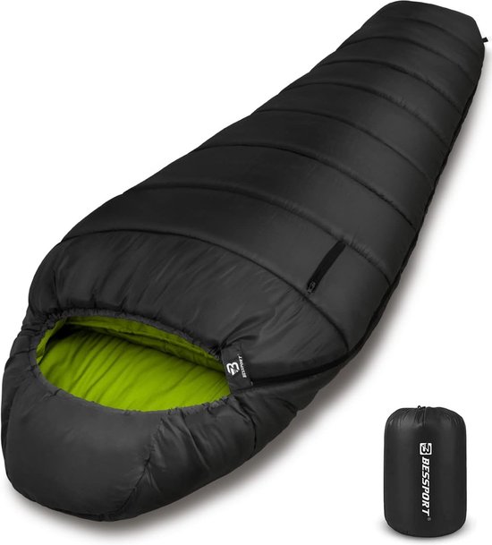 Slaapzak, -10 °C - 15 °C, 4 seizoenen, winter, mummieslaapzak, wateraftotend, slaapzak voor reizen, camperen, outdoor, kamperen of binnenland van Merkloos