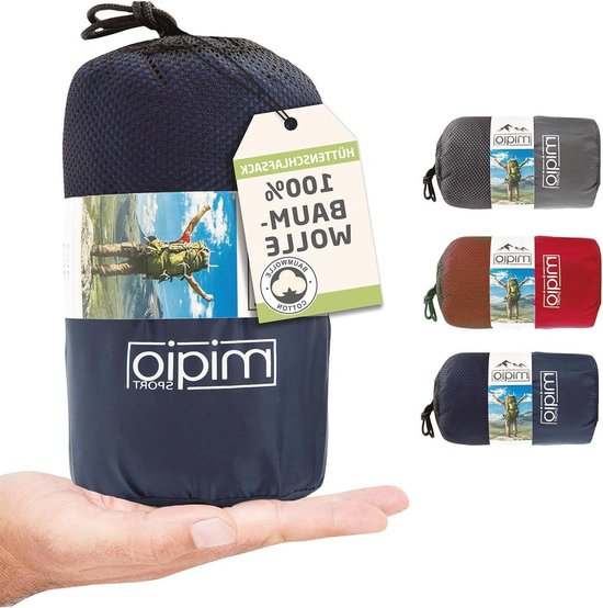 Slaapzak 2-in-1 Katoen Tweepersoons Lichtgewicht Reislaken Maat XL van Parc.