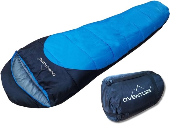 Slaapzak 210 x 80 cm - Pongee polyester - Met capuchon - Ideaal voor kamperen - SnelShoppen