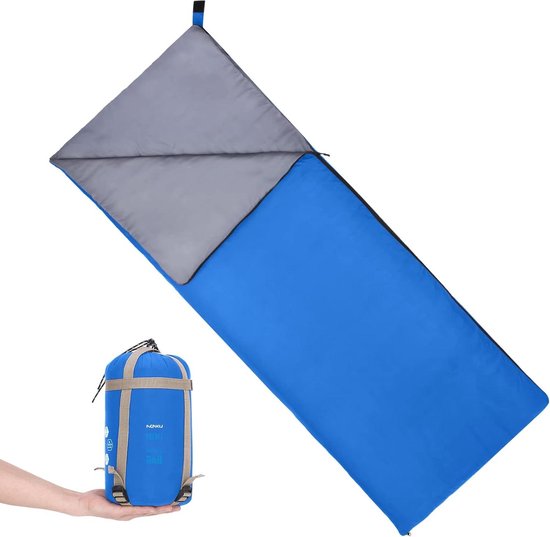 Slaapzak 3-4 seizoenen ultralicht slaaptas voor kinderen en volwassenen - camping wandelen reizen - 210 x 72 cm/190 x 75 cm van Slaapza