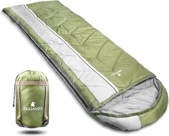 Slaapzak 3 Seizoenen Ultra Lichtgewicht 15 kg voor Volwassenen Winter Warm Envelop Compacte Outdoor Slaapzakken met Draagbare Compressietas - Camping Backpacking Wandelen van Forceatt