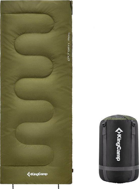Slaapzak, 3 seizoenen warm comfort lichtgewicht draagbare envelop slaapzak met capuchon, voor binnen en buiten kamperen, wandelen