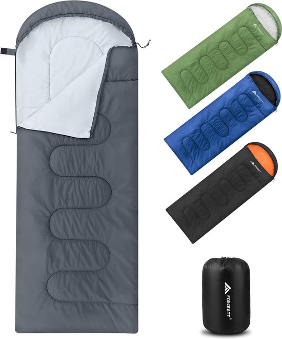 Slaapzak, 3/4 seizoenen, slaapzak, kleine pakmaat, zomerslaapzak/winterslaapzak, dekenslaapzak, camping, reizen, festival, geschikt voor verschillende seizoenen (1,2/1,4/1,6 kg) van Yordawn