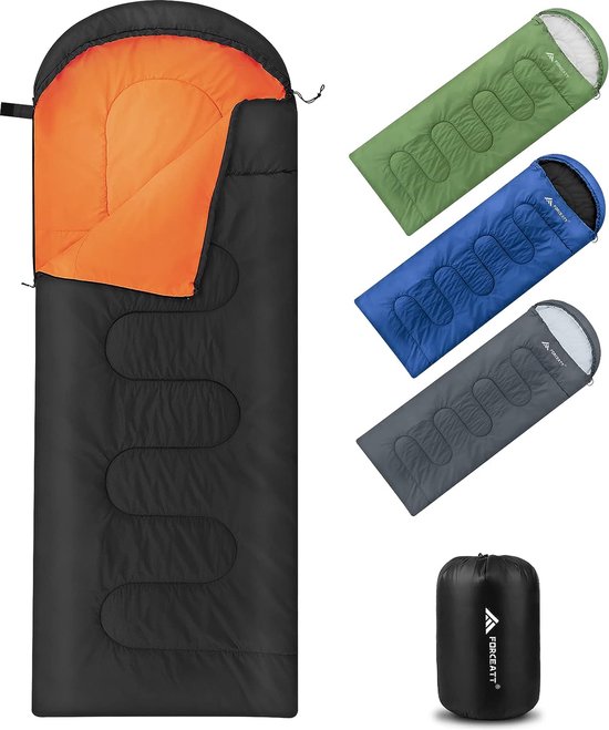 Slaapzak, 3/4 seizoenen, slaapzak, kleine pakmaat, zomerslaapzak/winterslaapzak, dekenslaapzak, camping, reizen, festival, geschikt voor verschillende seizoenen (1,2/1,4/1,6 kg)
