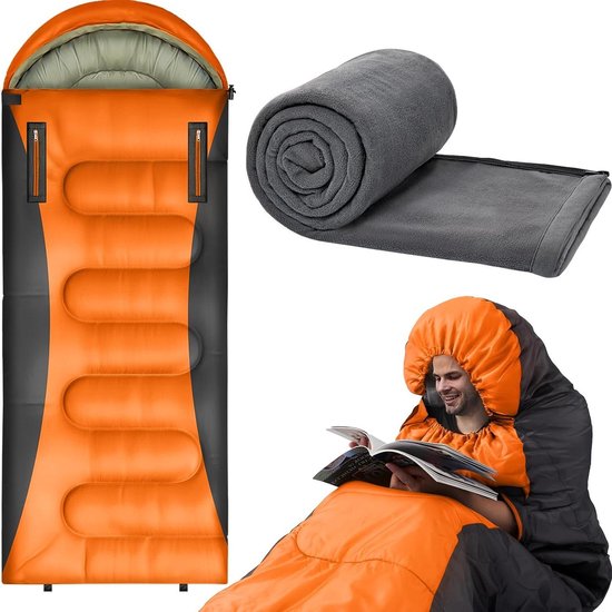 Slaapzak 4 seizoenen inclusief fleecedeken-waterdicht-outdoor camping-reizen wandelen van Husky