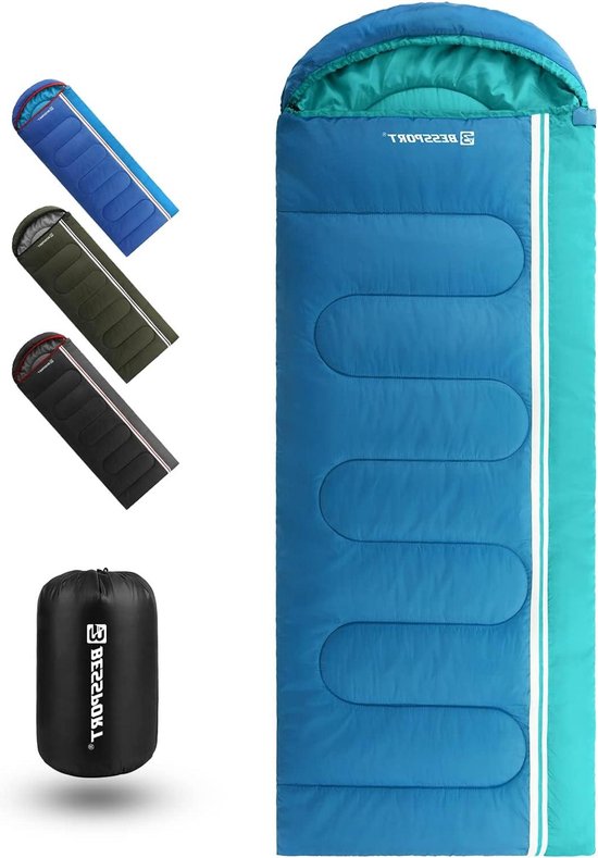 Slaapzak -5°C flanel en 15°C polyester voor volwassenen waterdicht - ideaal voor camping in 4 seizoenen Slaapzak voor camping van Apverve