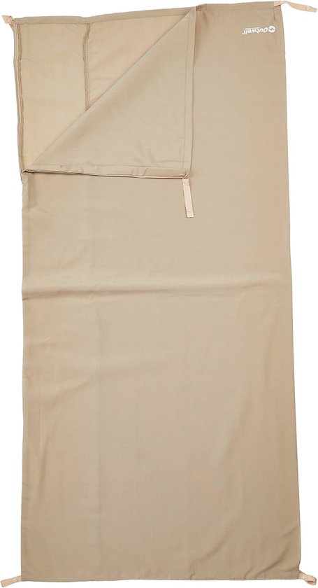 Slaapzak Binnenhoes Katoen Liner Enkel 185 x 80 cm - Beige van Obelink