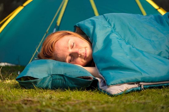 Slaapzak Blauw 3º - 8 ºC 190 x 84 cm - Geschikt voor kamperen van Slaapza