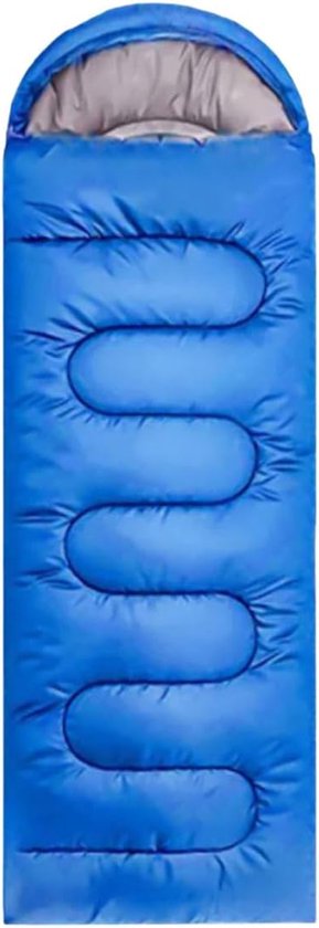 Slaapzak - Buitenslaapzak Kampeerslaapzak - Kamperen en Outdoor - Plat als Quilt Legbaar - 220 x 75 cm - Blauw