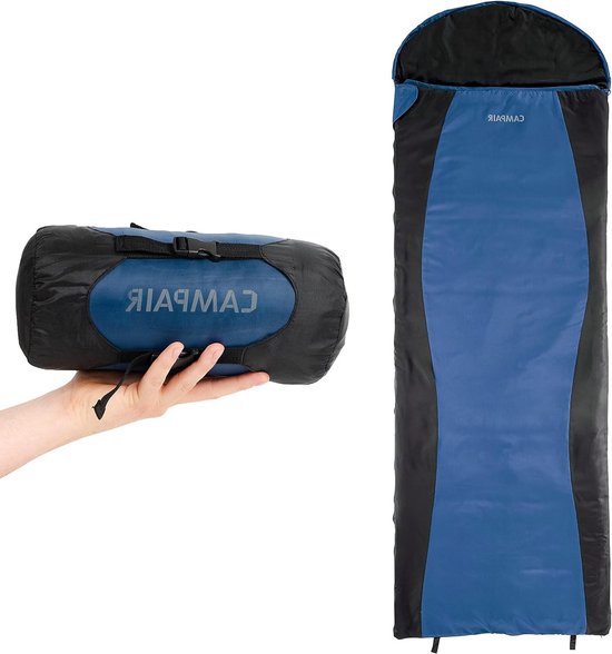 Slaapzak CampAir - dekenslaapzak met compressie draagzak - comfortabel en compact sleeping bag camo van De Waard