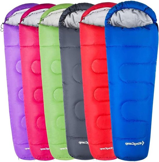 Slaapzak Campus Unisex Volwassenen Grijs One Size - Met Mummie Model Sleeping Bag van Abbey Camp
