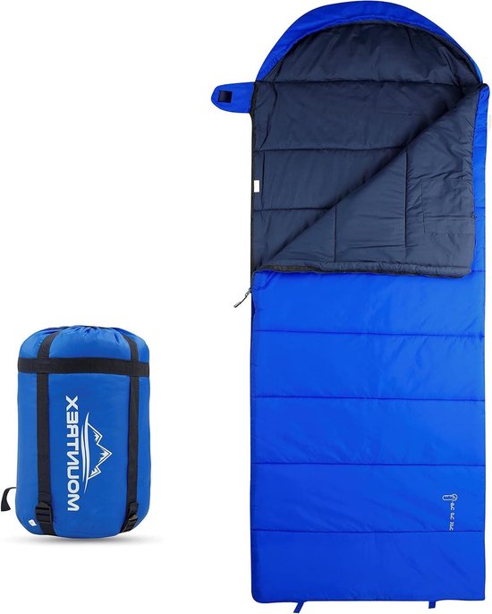 Slaapzak - Deken slaapzak - Kamperen Outdoor - Aparte voetenzone - 205 x 75 cm - Blauw