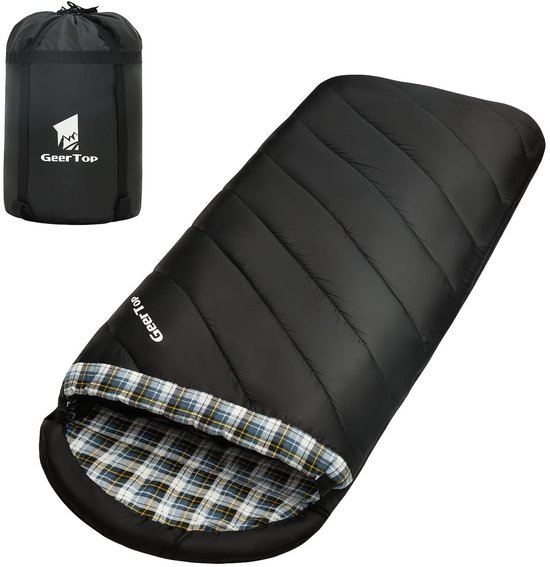 Slaapzak Flanel Extra Large 220 x 100 cm voor Volwassenen - Compact & Draagbaar - Perfect voor Camping en Outdoor