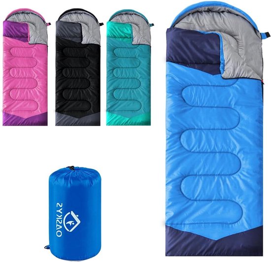 Slaapzak - Kampeerslaapzak Buiten - Kamperen Reizen - Waterdicht Anti-scheur - 190x80 cm - Blauw