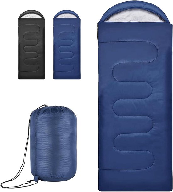 Slaapzak - Kampeerslaapzak - Kamperen en Reizen - Waterdicht en Weerbestendig - 220 x 80 CM - Blauw