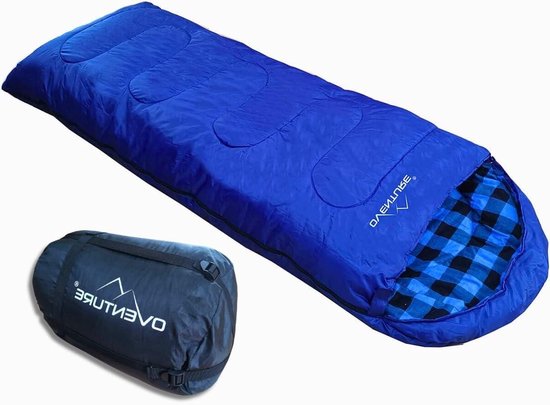Slaapzak - Kampeerzak Buiten slaapzak - Kamperen en Reizen - Waterafstotende Coating - 230 x 85 cm - Blauw