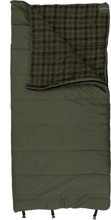 Slaapzak - Kampeerzak - Buiten slapen - Tweelaagse constructie - 200 cm - Groen