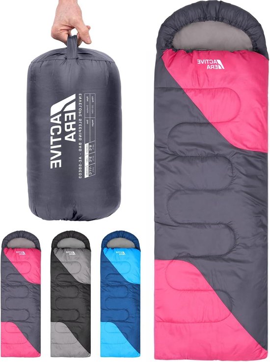 Slaapzak - Kampeerzak - Buiten slapen - Waterdichte ripstop - 210 cm - Roze