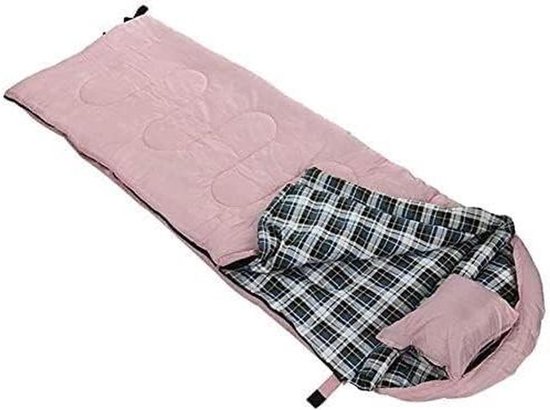 Slaapzak - Kampeerzak - Kamperen en Backpacken - Zachte Microfiber Voering - 210 x 75 cm - Roze
