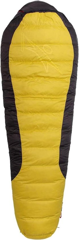 Slaapzak - Kampeerzak - Kamperen en Hiken - Links rits - 170 cm - Geel Grijs Zwart