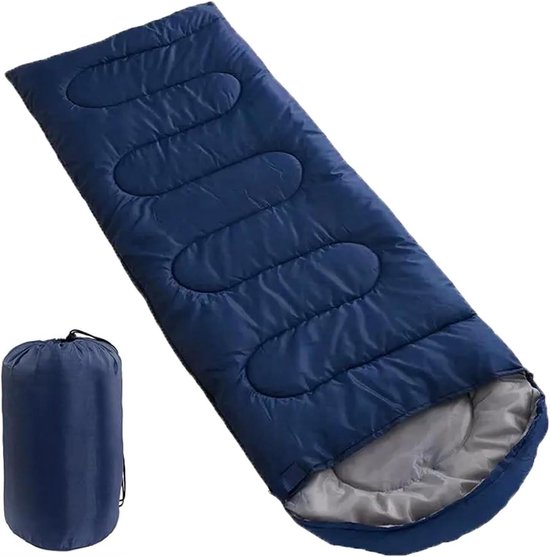 Slaapzak - Kampeerzak - Kamperen en Reizen - Waterdicht en Ademend - 210 x 75 cm - Donkerblauw