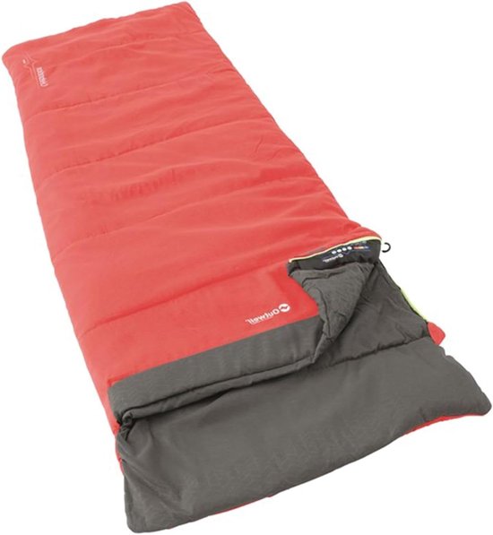 Slaapzak - Kampeerzak - Kamperen en wandelen - Holle vezelvulling - 225 x 80 cm - Rood
